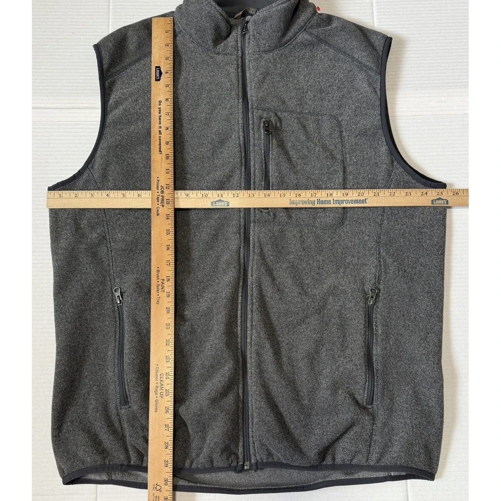 DULUTH TRADING CO - Men's  Gray Fleece Full Zip Vest - Size XL/T - X-Large Tall‎